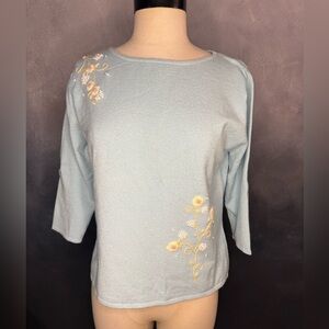 ✨Vintage Eagle's Eye Embroidered Floral Sweater - Size S✨